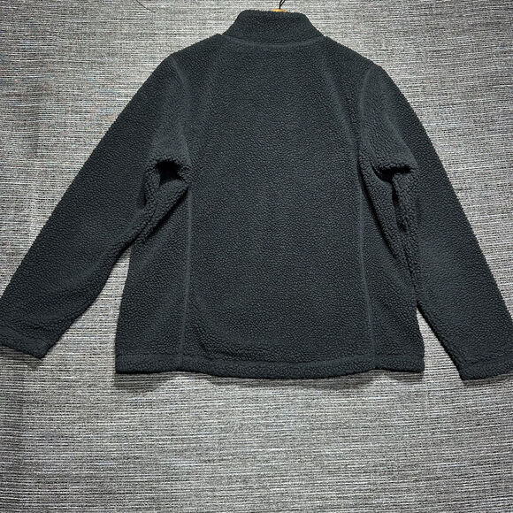 Lands' End Jacket Women's M Black Fleece 1/4 Zip - Picture 11 of 12